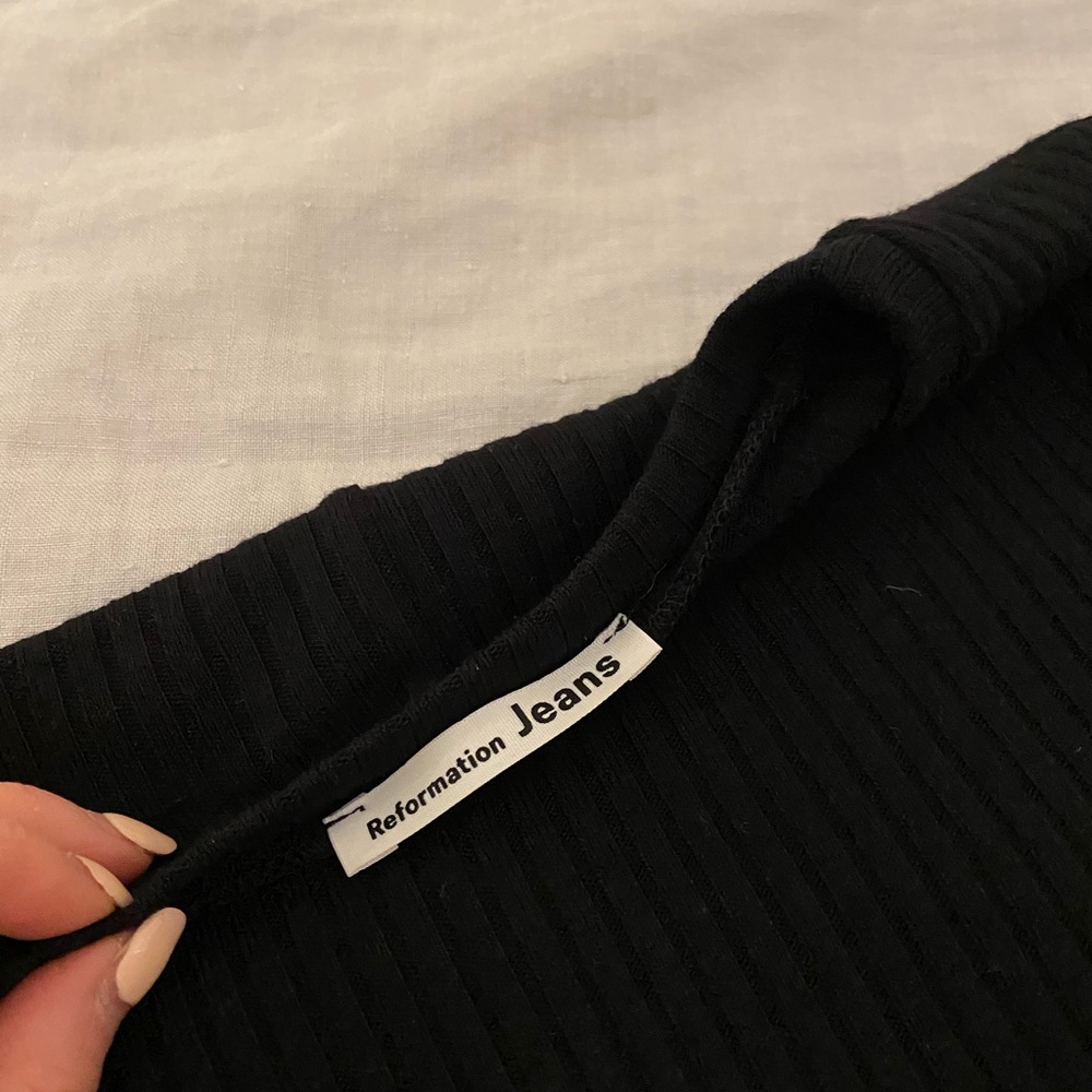 Classic black short Reformation size S dress